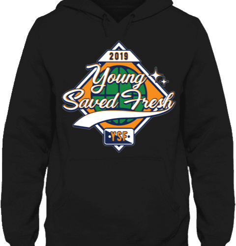 YSF Men's Black Baseball Hoodie
