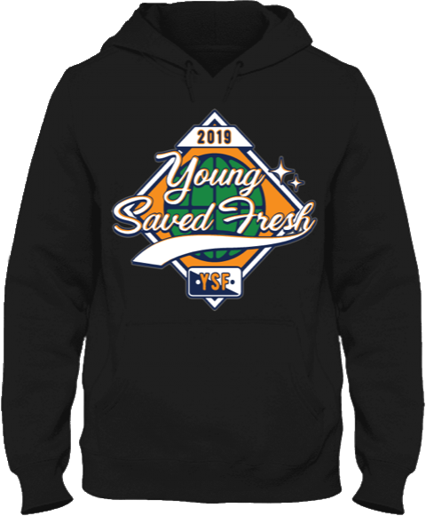 YSF Men's Black Baseball Hoodie